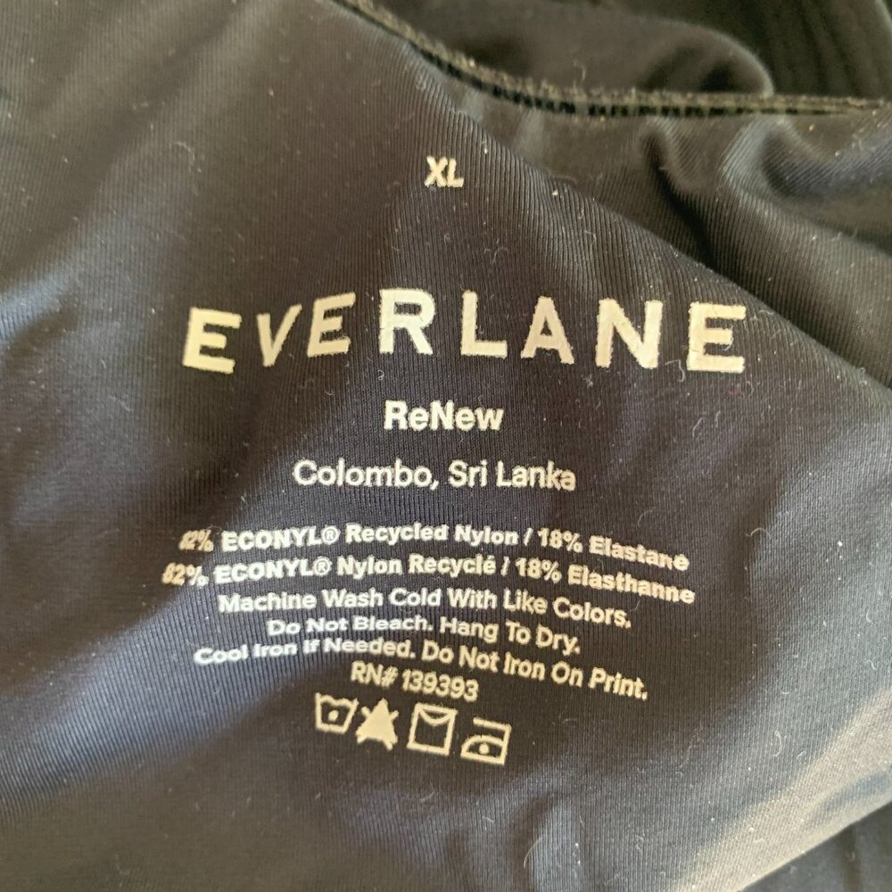 EVERLANE RENEW BLACK ONE PIECE SWIMSUIT SIZE XL - Picture 8 of 8